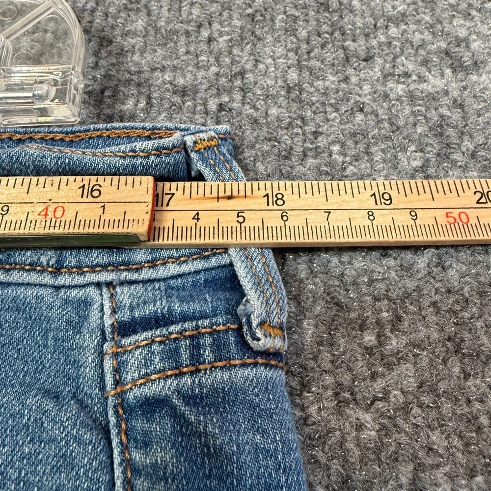 Old Navy Pants Womens 12 Blue Flare‎ Mid Rise Frayed Hem Casual Plus Size Denim